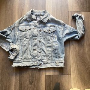 DKNY distressed denim jacket